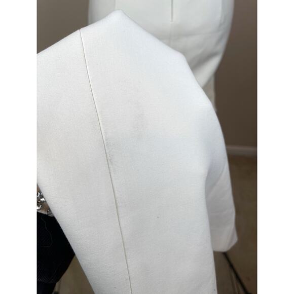 Cinq a Sept Sammy Crystal Embellished Strapless High Slit White Maxi Dress Sz 2 - Picture 7 of 11